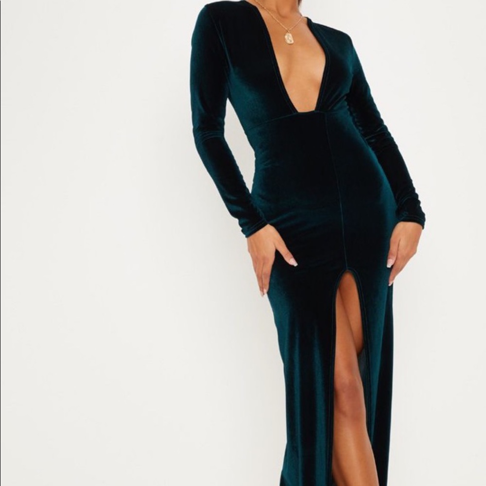 Emerald green cocktail dress